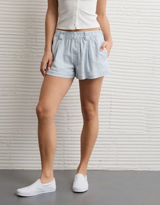 AE Stretch High-Waisted Pleated Trouser Short