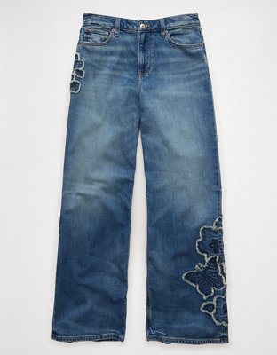 AE Syd Dreamy Drape Stretch Super High-Waisted Baggy Wide-Leg Jean