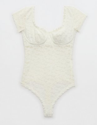 Show Off Vintage Lace Short Sleeve Bodysuit