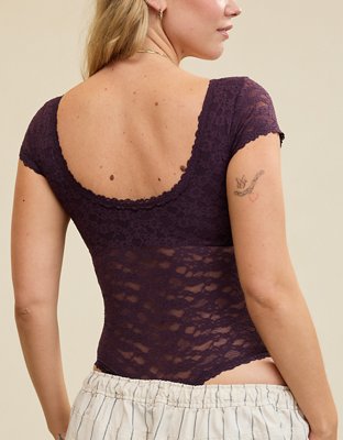 Show Off Vintage Lace Short Sleeve Bodysuit
