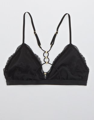 Aerie Hibiscus Lace Strappy Triangle Bralette | Aerie