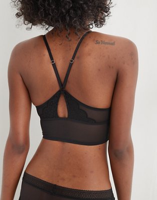 Aerie Queens Lace Mesh Racerback Bralette