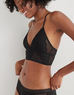 Aerie Queens Lace Mesh Racerback Bralette