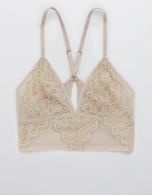 Aerie Queens Lace Mesh Racerback Bralette