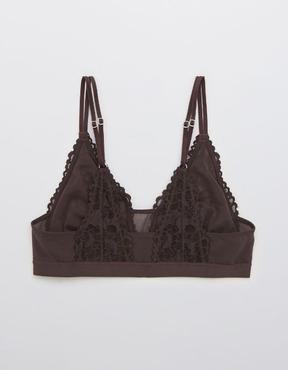 Aerie Gingerbread Lace Plunge Bralette