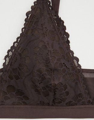 Aerie Gingerbread Lace Plunge Bralette