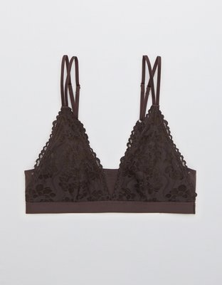 Aerie Gingerbread Lace Plunge Bralette