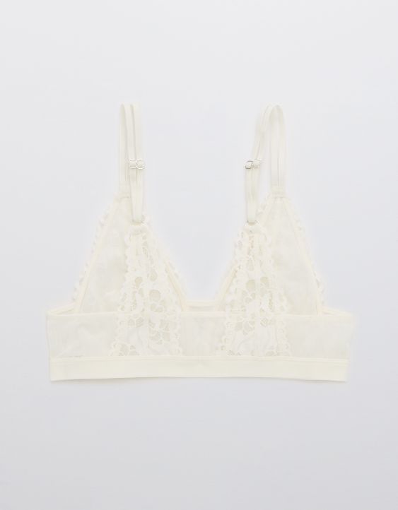 Aerie Gingerbread Lace Plunge Bralette