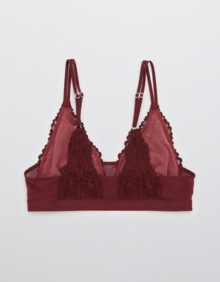 Aerie Gingerbread Lace Plunge Bralette