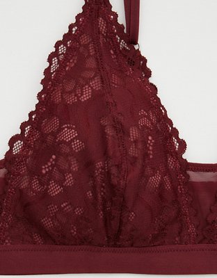Aerie Gingerbread Lace Plunge Bralette