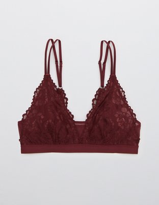 Aerie Gingerbread Lace Plunge Bralette
