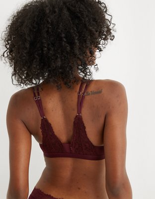 Aerie Gingerbread Lace Plunge Bralette