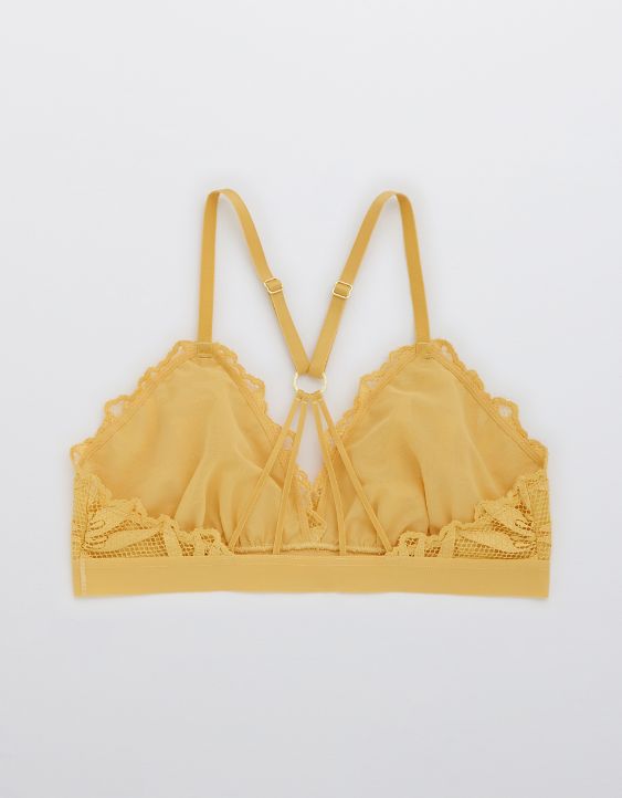 Aerie Paradise Embroidery Lace Triangle Bralette