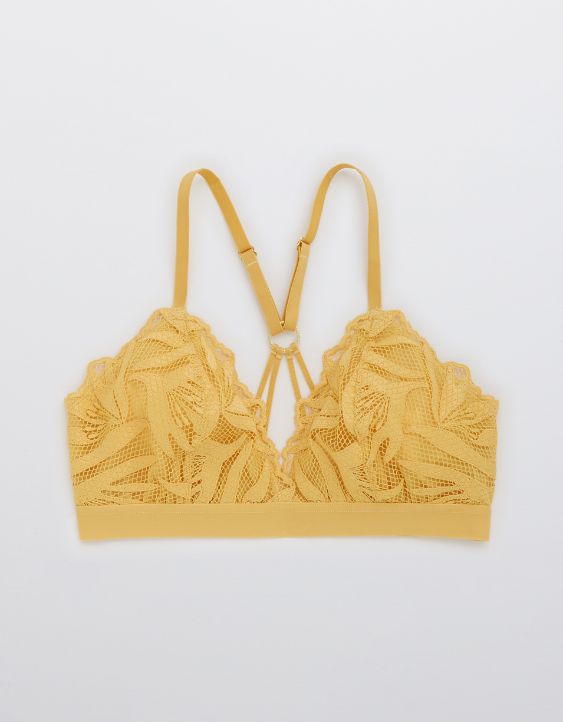 Aerie Paradise Embroidery Lace Triangle Bralette