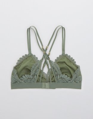 Aerie Far Out Lace Strappy Triangle Bralette