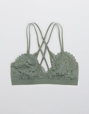 Aerie Far Out Lace Strappy Triangle Bralette