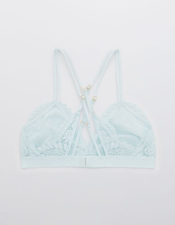 Aerie Far Out Lace Strappy Triangle Bralette