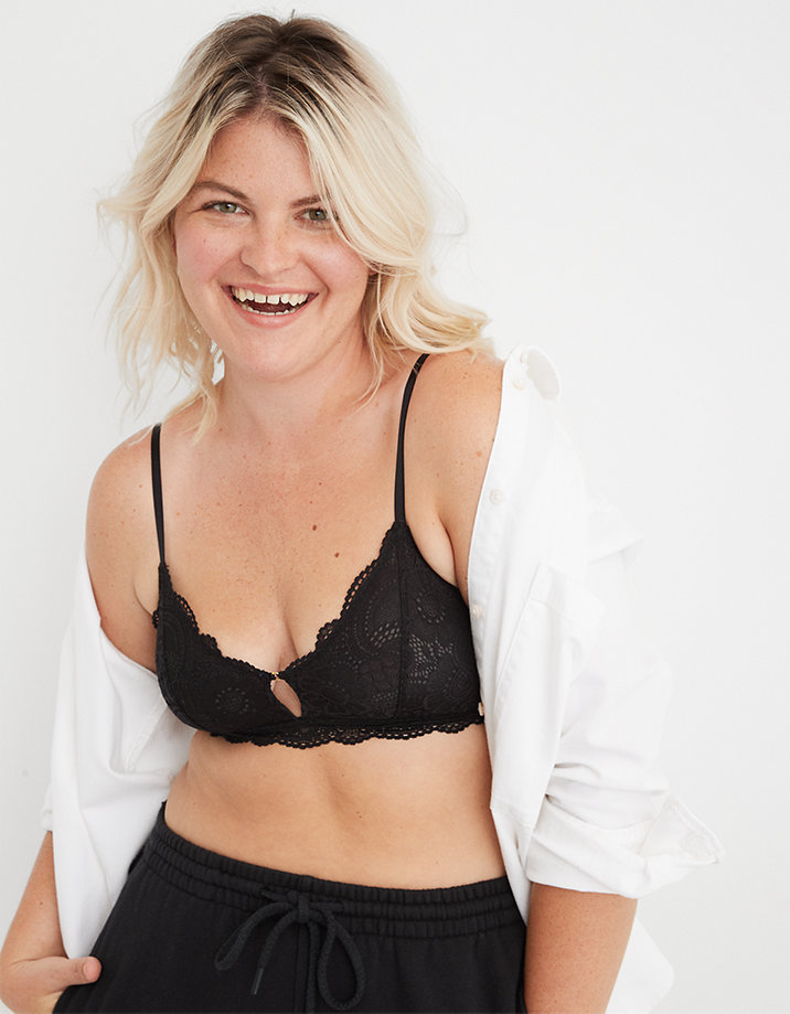 Aerie Slumber Party Lace Triangle Bralette