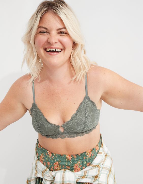 Aerie Slumber Party Lace Triangle Bralette