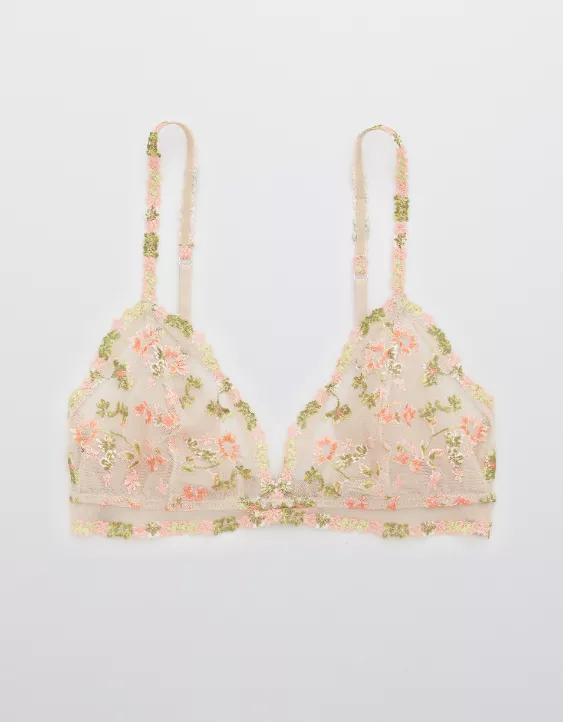 Aerie Embroidery Triangle Bralette