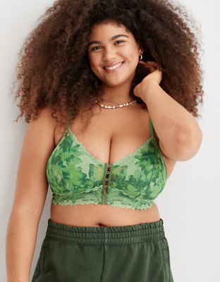 Aerie Green Lace Bralette Size Large