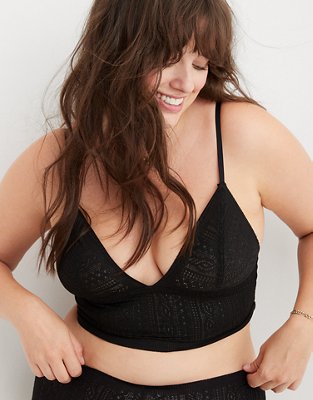 Buy Aerie Eyelash Lace Longline Bralette online