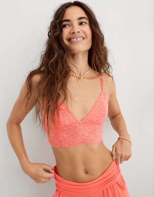 Buy Aerie Eyelash Lace Longline Bralette online