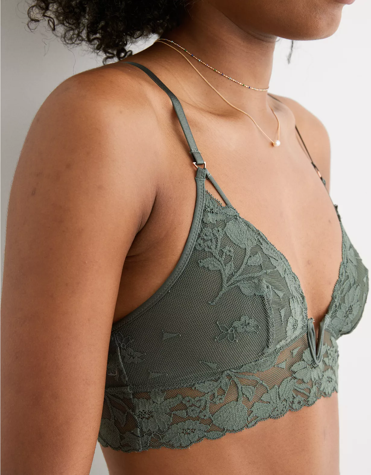 Aerie Wildflower Lace Triangle Bralette