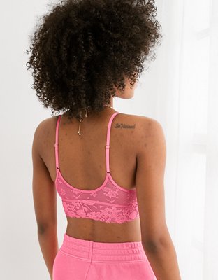 Aerie Bralette triangular con encaje Wildflower