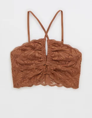 Aerie Hibiscus Lace Halter Bralette
