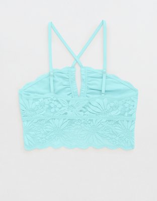 Aerie Hibiscus Lace Halter Bralette
