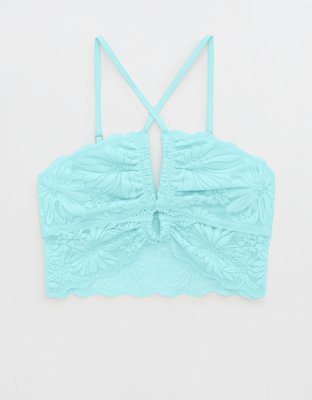 Aerie Hibiscus Lace Halter Bralette