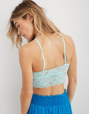 Aerie Hibiscus Lace Halter Bralette