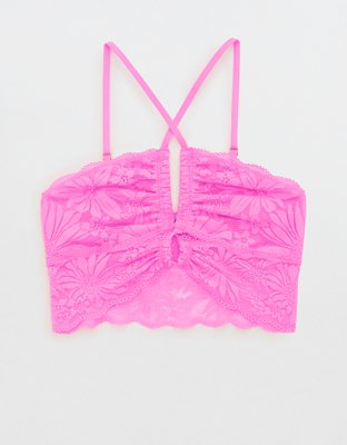 Aerie Hibiscus Lace Halter Bralette