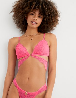 Aerie Bralette triangular con encaje Dreamscape