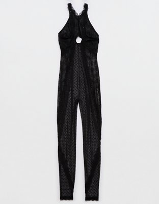 Show Off Park Picnic Lace High Neck Bodysuit