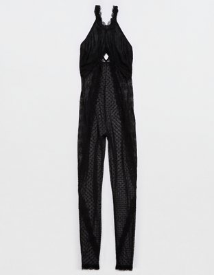 Show Off Park Picnic Lace High Neck Bodysuit