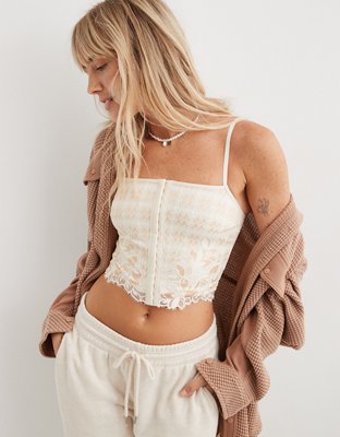 Aerie Woven Corset Top