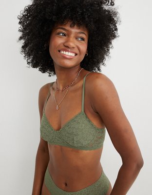 Italia Dark Brown 2 Mesh Wireless Triangle Bralette, S-M