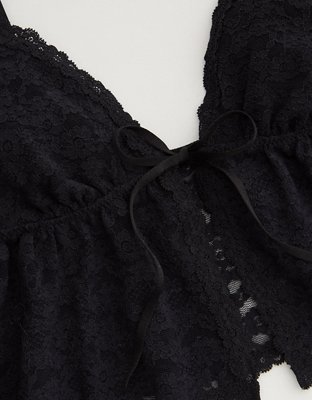Show Off Vintage Lace Tie Front Bra Top