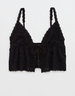 Show Off Vintage Lace Tie Front Bra Top