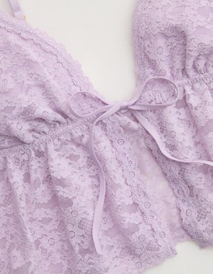 Show Off Vintage Lace Tie Front Bra Top