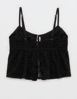 Show Off High Tide Lace Tie Front Bra Top