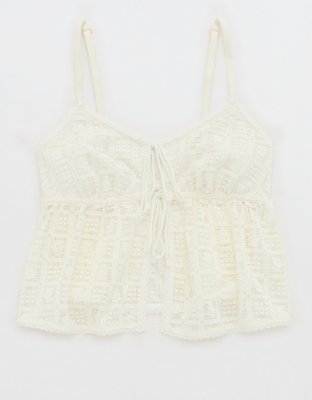 Show Off High Tide Lace Tie Front Bra Top