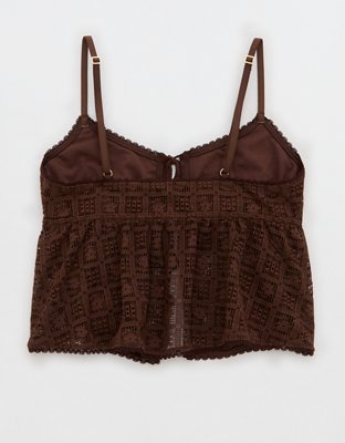 Show Off High Tide Lace Tie Front Bra Top