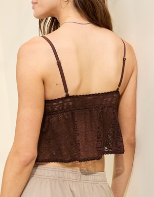Show Off High Tide Lace Tie Front Bra Top