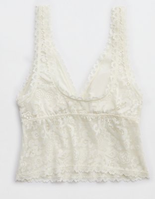 Show Off Paisley Lace Padded Plunge Tank Top