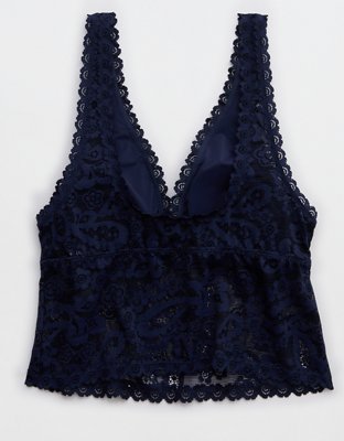 Show Off Paisley Lace Padded Plunge Tank Top