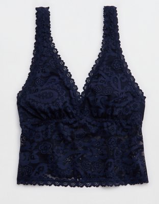 Show Off Paisley Lace Padded Plunge Tank Top