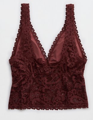 Show Off Paisley Lace Padded Plunge Tank Top